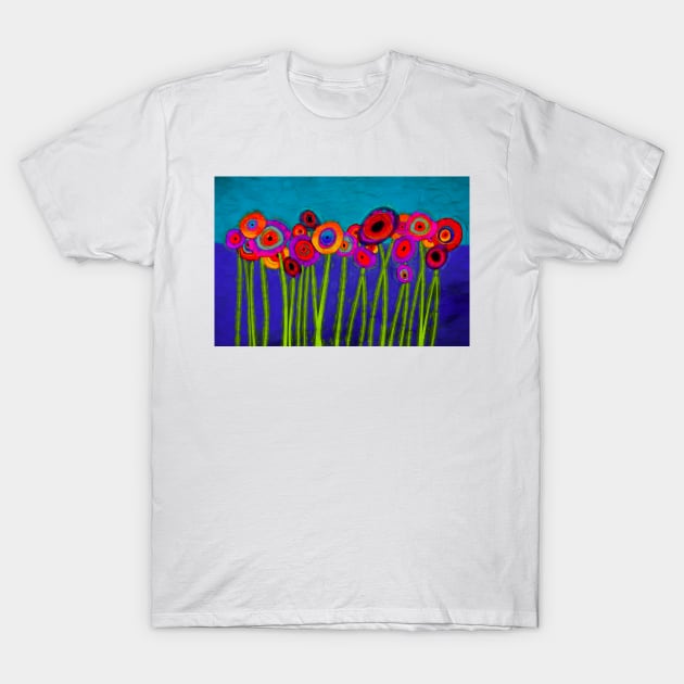 Flower Power Sixteen abstract flowers art T-Shirt by art64